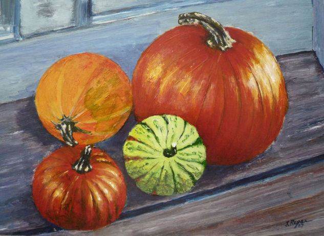 Calabazas Acrylic Panel Still Life Paintings