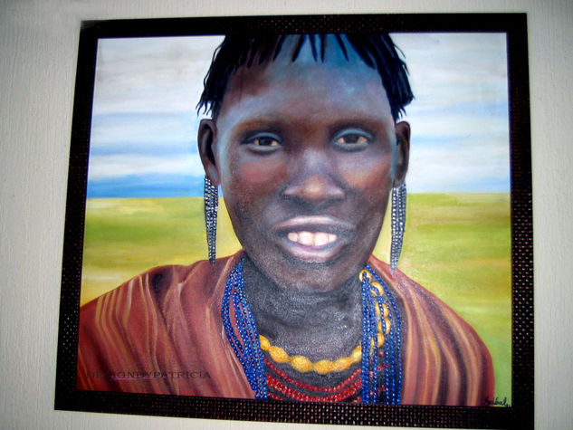 Africana Óleo Tela Retrato