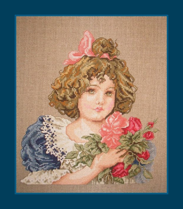 niña rosas