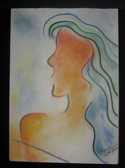 "Mujer" Pastel Paper Landscaping