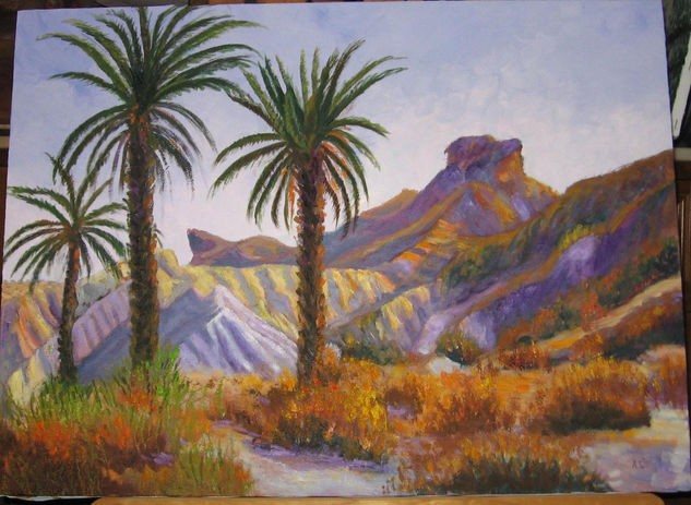 rambla de tabernas Oil Canvas Landscaping