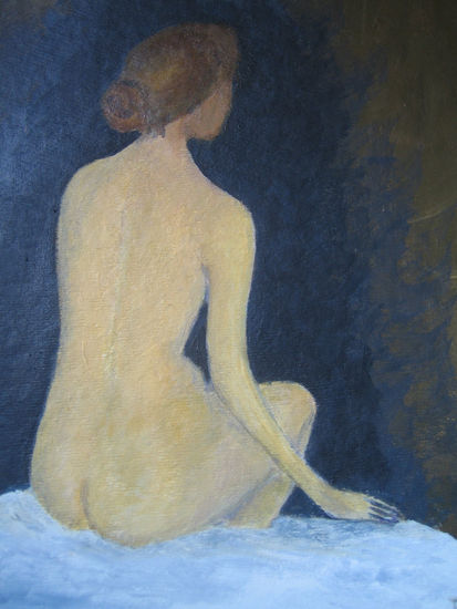 DESNUDO FEMENINO Acrylic Card Figure Painting