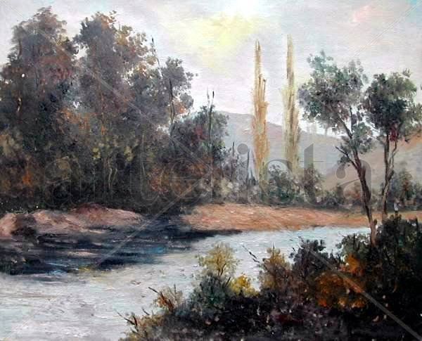 Río y árboles