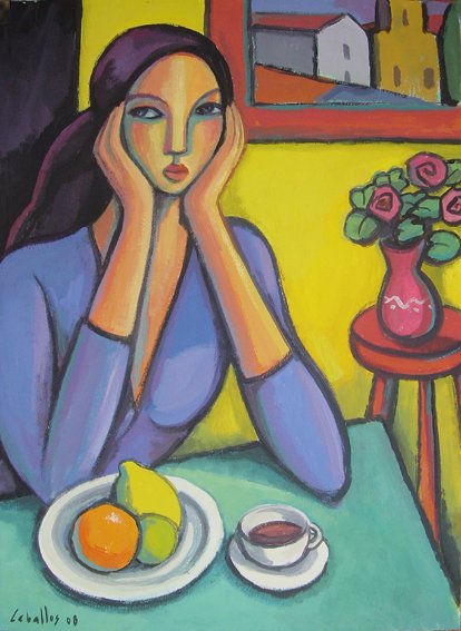 Chica en la mesa