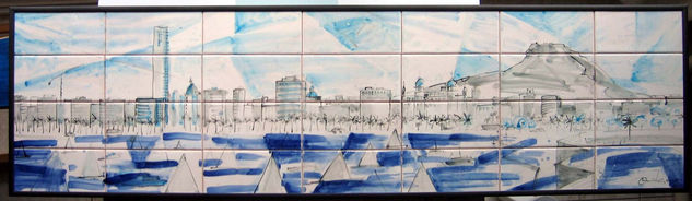 Vista panoramica de Alicante (azulejos) 