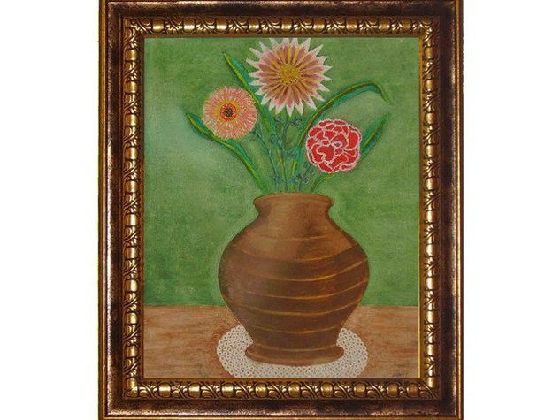 Jarron floral Oil Canvas Floral Painting