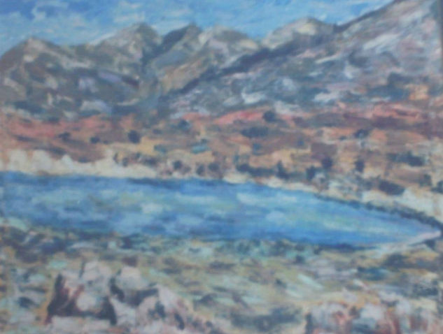 Laguna del desierto, Cristian Loyola barra, Curicó, chile. Acrylic Canvas Landscaping