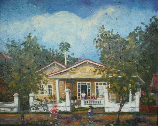 Casa Vailma Fernández Acrylic Canvas Landscaping