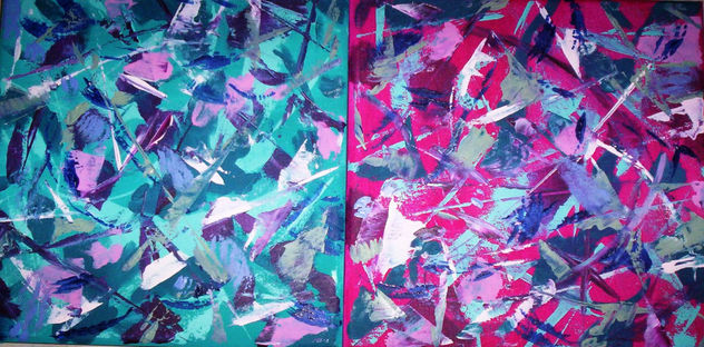 DIPTICO TURQUEZA- MAGENTA