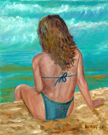 RELAX Oil Canvas Figure Painting