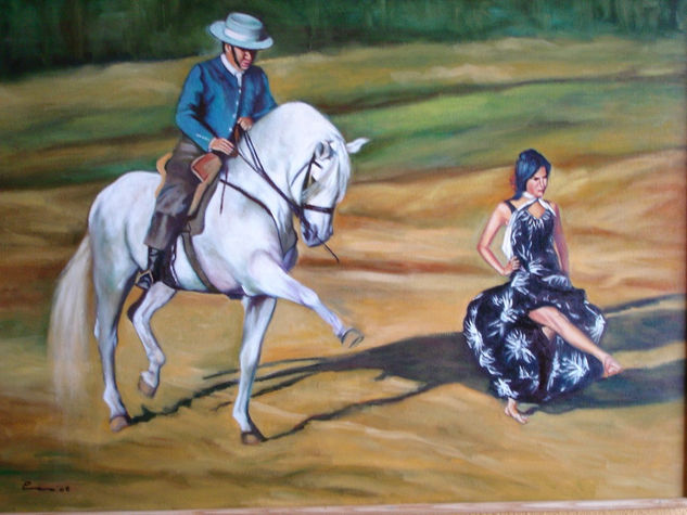 Bailando al paso Oil Canvas Landscaping