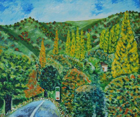 camino del puente Oil Canvas Landscaping