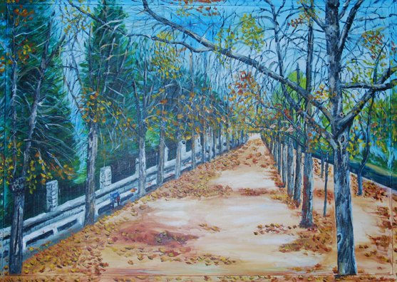 túnel del parque de hervás Oil Canvas Landscaping