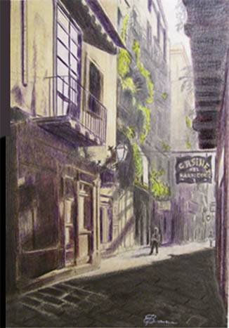 Carrer de la Freneria Mixed Media