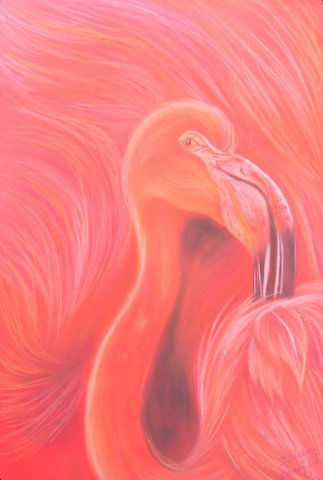 FLAMINGO Pastel Paper Animals