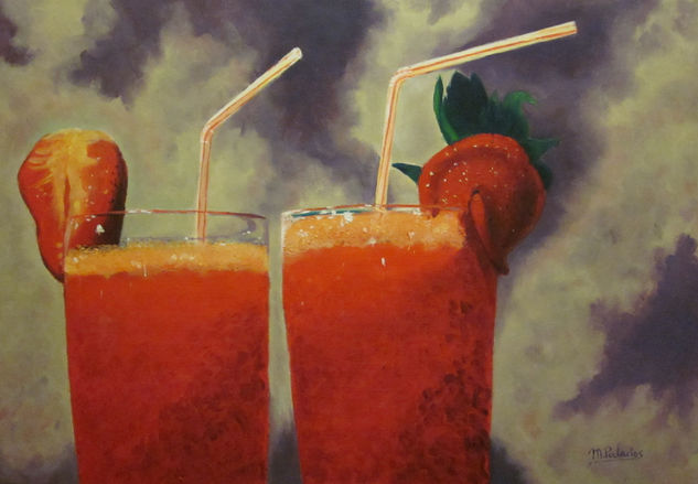 Strawberry snow Oil Canvas Still Life Paintings