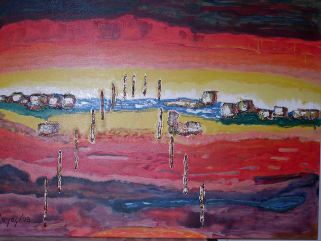 PAISAJE MARINO Acrylic Canvas Marine Painting