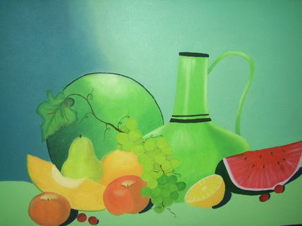 Frutas con jarron