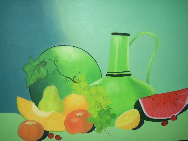 frutas con jarron