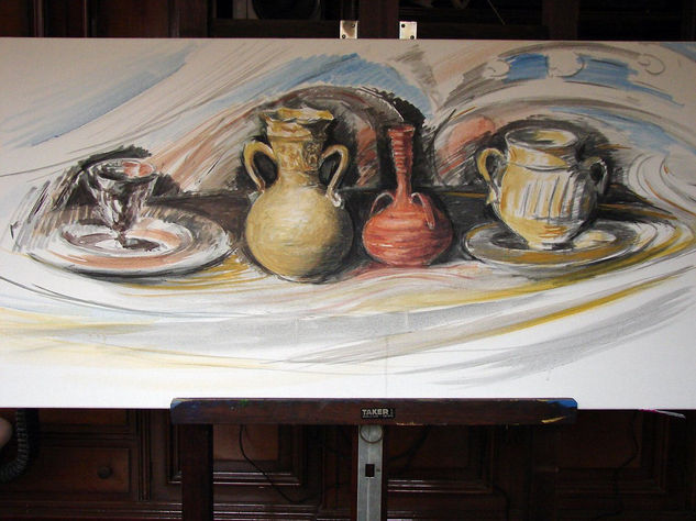 Zurbarán en mi mente 2 Oil Canvas Still Life Paintings