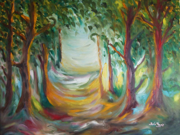 Bosque encantado,  óleo 60x80. Año 2007 Óleo Lienzo Paisaje