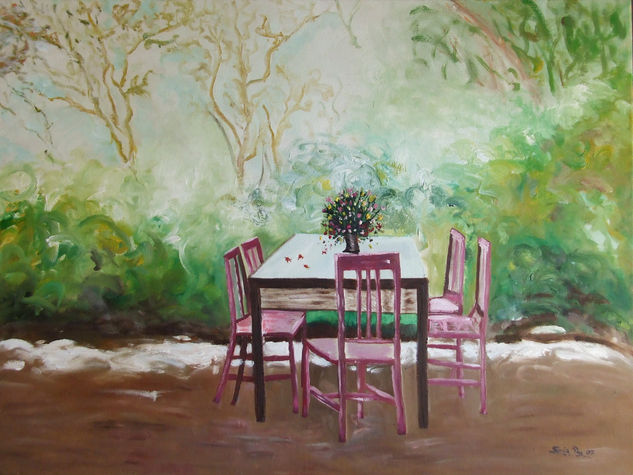 Jardin, óleo 60x80. Año 2007. Oil Canvas Landscaping