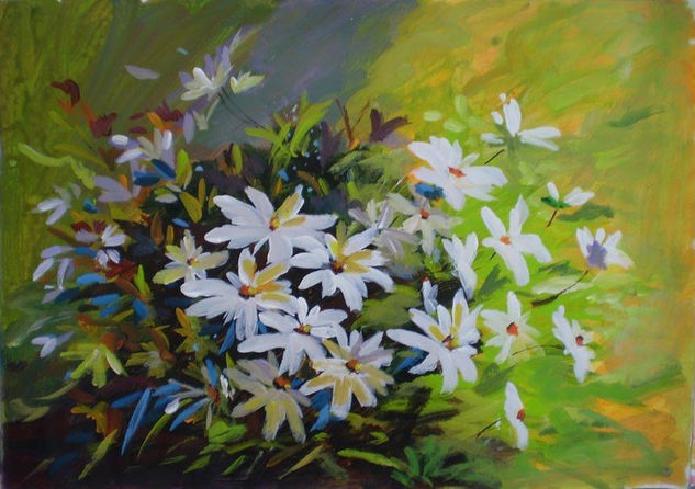 Margueritas Acrylic Canvas Landscaping