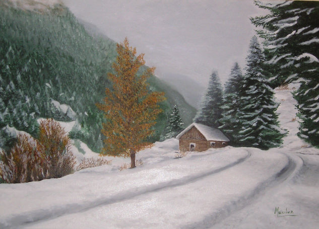 Año de nieves Óleo Lienzo Paisaje