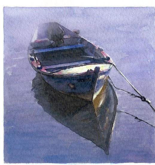 barca II Watercolour Paper Marine Painting