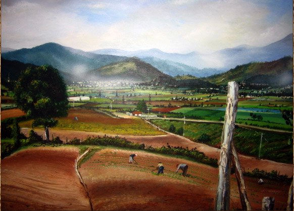 valle de constanza 4 Oil Canvas Landscaping