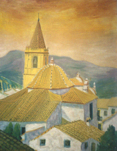 Santa María de la Meza Oil Canvas Landscaping