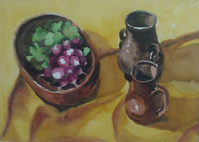 GREDAS Y RABANITOS Watercolour Paper Still Life Paintings