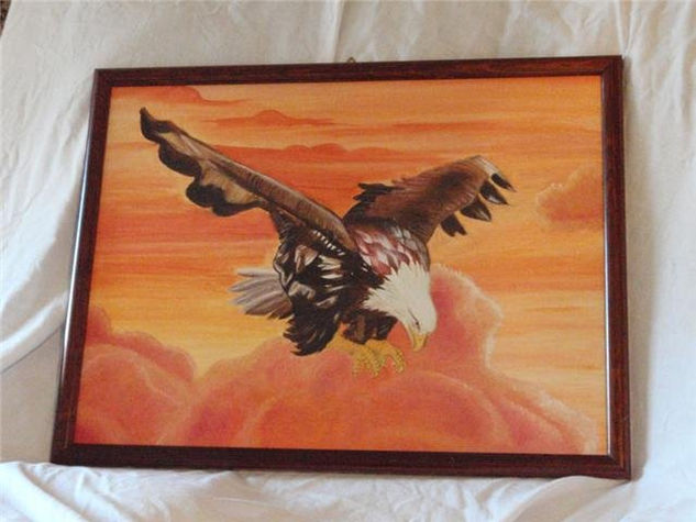 Vuelo del aguila Oil Canvas Animals