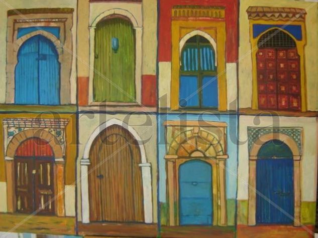 Puertas del Magreb Acrylic Canvas Landscaping