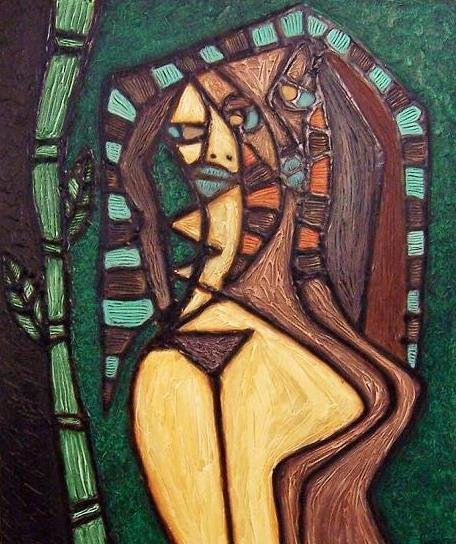 S/T Acrylic Canvas Figure Painting