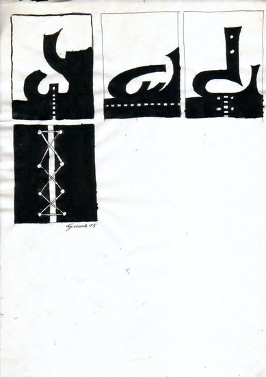 561.MEDITACIONES SOBRE EL GESTO II,1988 Tinta