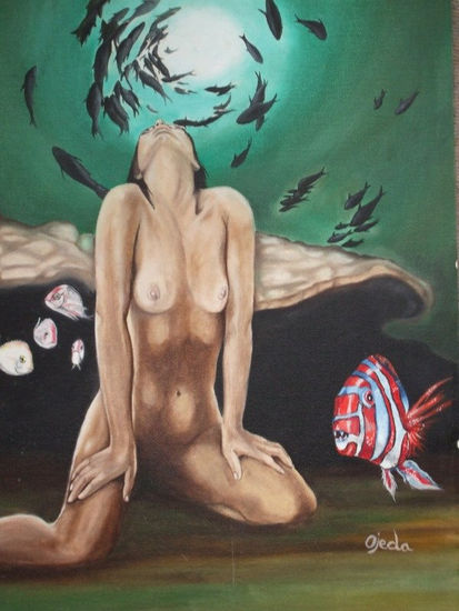 genesis de la espuma Oil Canvas Nude Paintings