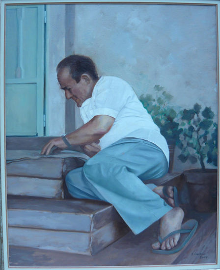 Antonio Moreno Oil Canvas Portrait