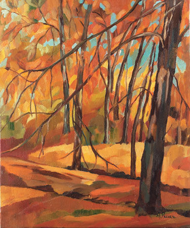 OTOÑO EN EL MONASTERIO DE PIEDRA Oil Canvas