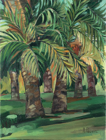 LAS PALMERAS Oil Canvas