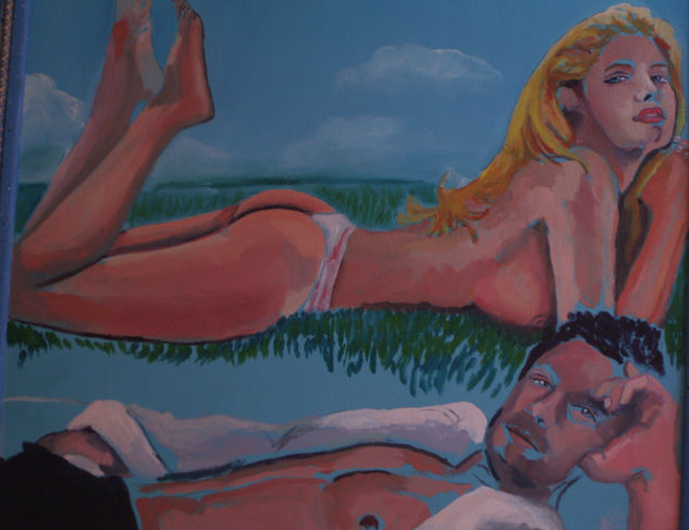 Pareja Oil Panel Nude Paintings