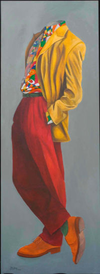 De punta (Pointed Shoes) Acrylic Panel Figure Painting