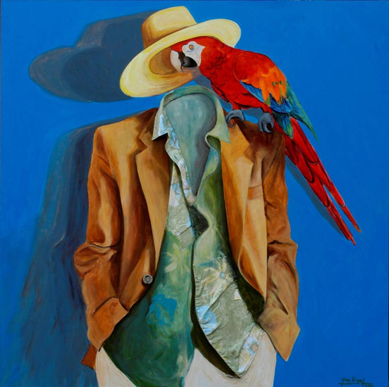 El caribeño (The Caribbean) Acrylic Panel Figure Painting