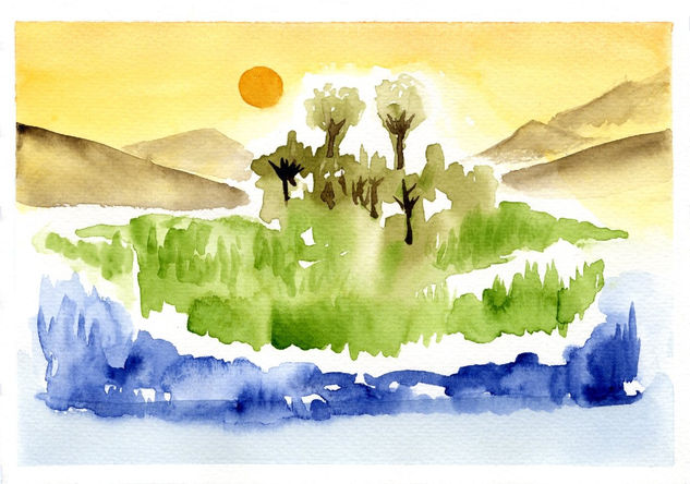 La Isla de la Luz Watercolour Paper Landscaping