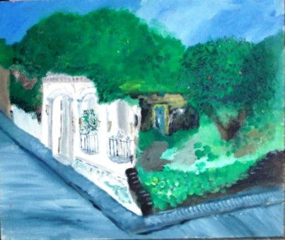 ESQUINA PLAZA ARISMENDI Oil Canvas Landscaping