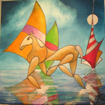 Caballo y faro