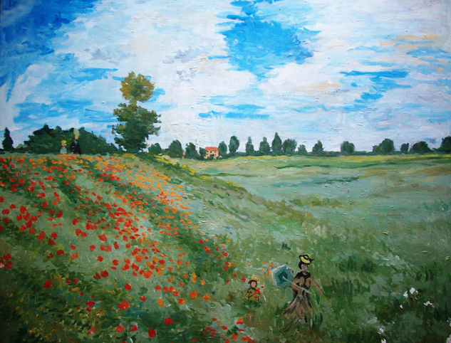 homenaje a monet Óleo Lienzo Paisaje