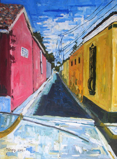 Calle Gonzalez La Vela de Coro Oil Canvas Landscaping