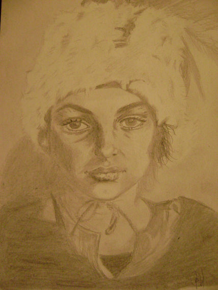 Mujer de mirada serena