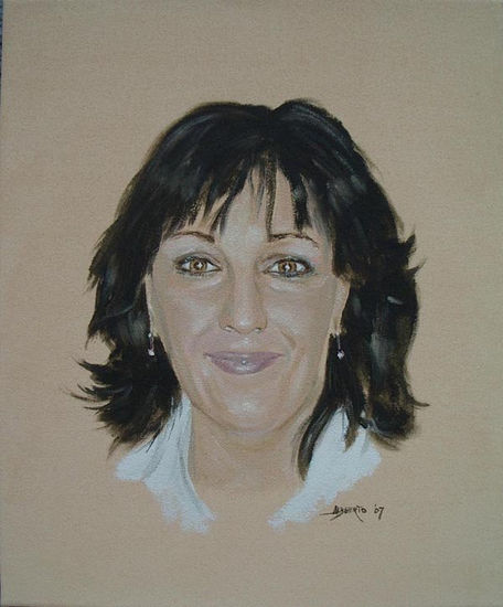 Retrato de Amparo Granados Oil Canvas Portrait